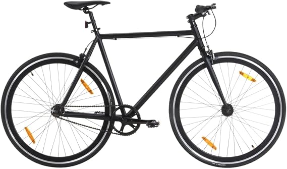 Fixed Gear Bike White and Lightweight Single Speed Bicycle for Urban Commuting and City Riding