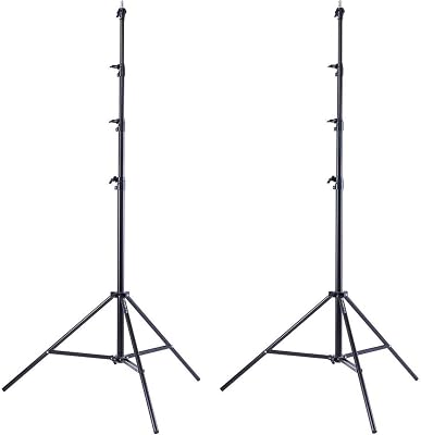 Flashpoint 13 Pro Air-Cushioned Heavy-Duty Light Stand V2, Black, 2-Pack