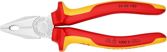 KNIPEX Combination Pliers-1000V Insulated, 7.25