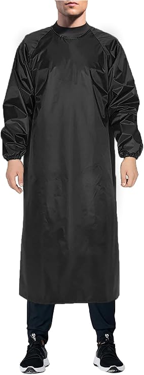 SUJAN PVC Coated Work Apron Waterproof Coverall for Men Women | PVC coated fabric provides waterproof protection. Full sleeve design stops water from entering your clothes