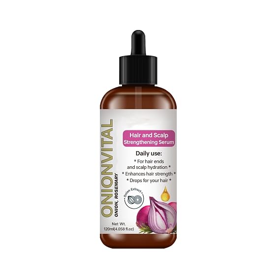 Onion Rosemary Hair Treatment Oil, Hydrating Serum for Scalp & Hair Care, Strengthening Nourishing for Dry, Damaged Hair, Reduce Hair Loss and Thinning Hair, Adds Shine, For All Hair Types