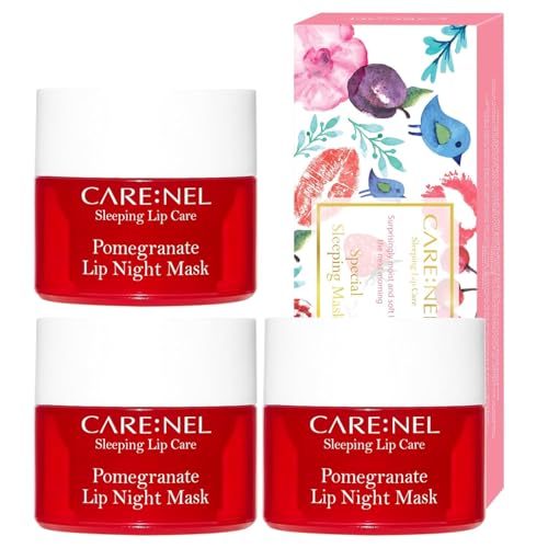 Lip Sleeping Mask Pomegranate 5g 3 Set - Korean Beauty lips all day long, Lip gloss