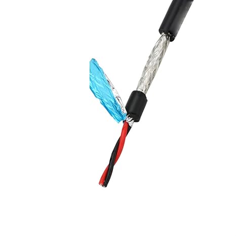 Shielded Wire Twisted Pair Cable， 2 Pin Twisted Pair Shielded Wire 1 meter 18-22AWG 2-8 Core Copper 485 Communication Signal(2 Core 18awg 0.75mm)