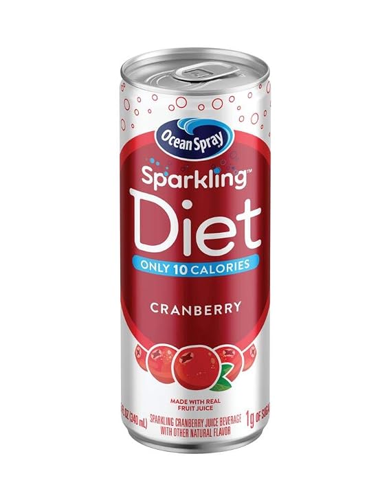 Ocean Spray Sparkling Diet Cranberry Juice Cocktail, 11.5 oz cans (Pack of 24)