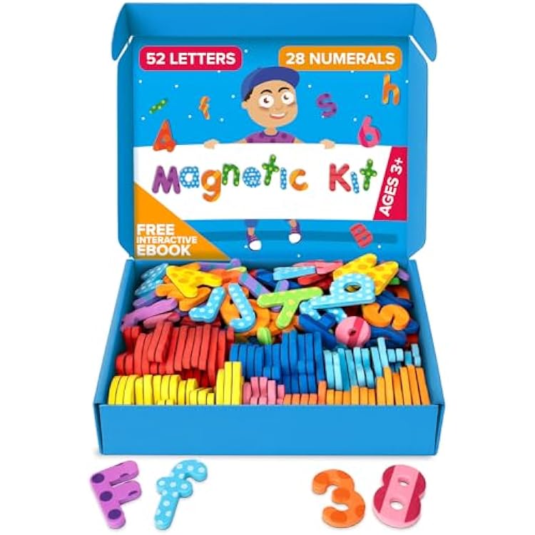 X-bet MAGNET Foam Magnets and Magnetic Letters for Toddlers and Kids - ABC Alphabet for Refrigerator and Dry Erase Board - Baby Magnets for Fridge and Whiteboard - Ideal for Kids!