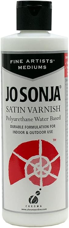 Jo Sonja Polyurethane Satin Varnish - 8oz Bottle