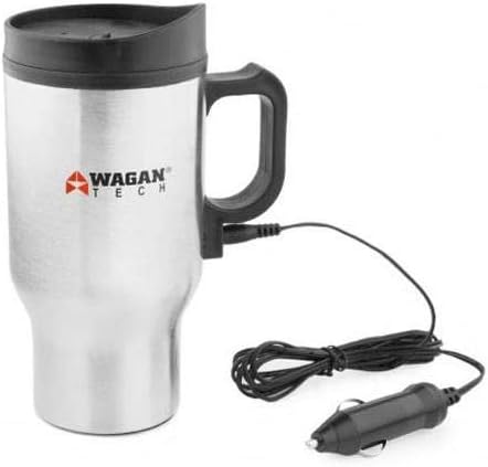 Wagan 2 Pack Stainless Steel Heated Travel Mugs