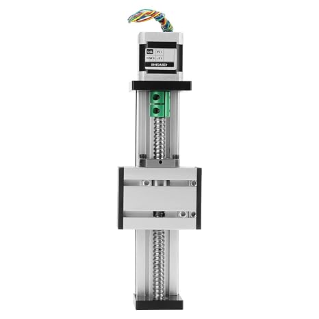 Linear Actuator Linear Motion Aluminum High Exactness Manual Linear Slide Table Ball Screw Motion Rail CNC Linear Stage Slide Stroke 100mm/3.9inch