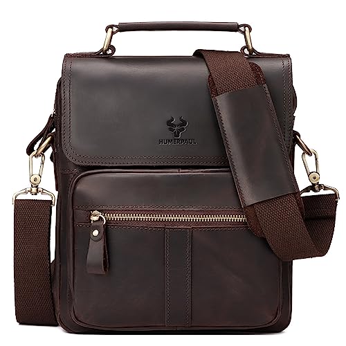 gzcz Leather Sling Shoulder Crossbody Bag Man Purse Messenger Bags for Men Women Outdoor Travel Business | Man, Purse, Outdoor, Travel, Business