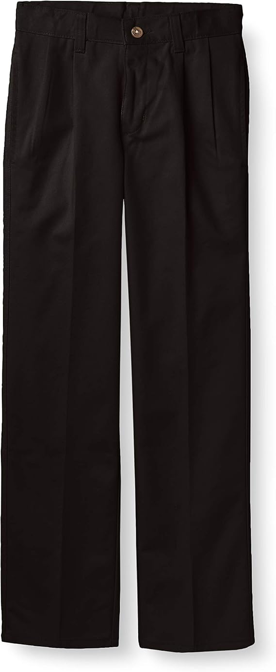 Chaps Boys School Uniform Pleated Twill Pant
