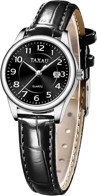 Taxau Gold Silver Two Tone Women Stainless Steel Watch Small Wrist ElegantDress Watch for Women Fashion Luxury Waterproof Day Date Analog Quartz Ladies Watches