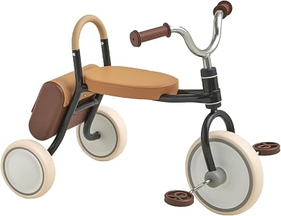 Kidpop Mate Toddler Tricycle Age 2.5-4 Kids First Birthday Gift Toy Bike with Handlebar Grips & Storage for Outdoor Play Black