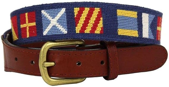 Dark n' Stormy Needlepoint Belt by Smathers & Branson