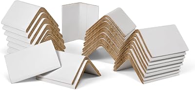 ESK Packaging Strapping Edge Protectors, 2W x 2D x 3L, Heavy Duty, White, Cardboard Corners for Shipping, 200Pack