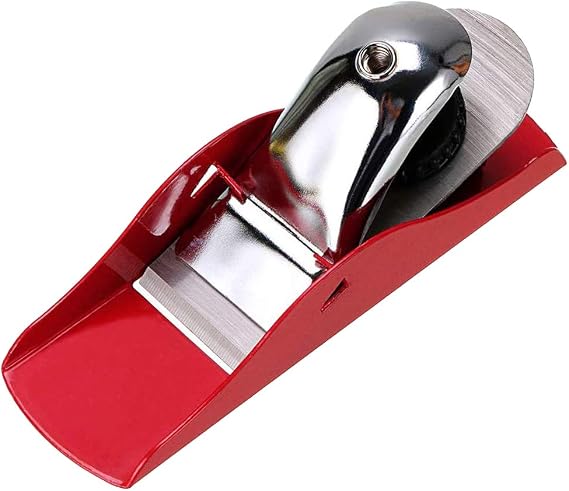 Mini Hand Planer Small Trimming Planer 6-1/2 inch Woodworking Pocket Plane Hand Plane with 1 inch Blade Adjustable Block Plane and 1 Wood Fixe for Trimming Projects Carpenter DIY Model Making