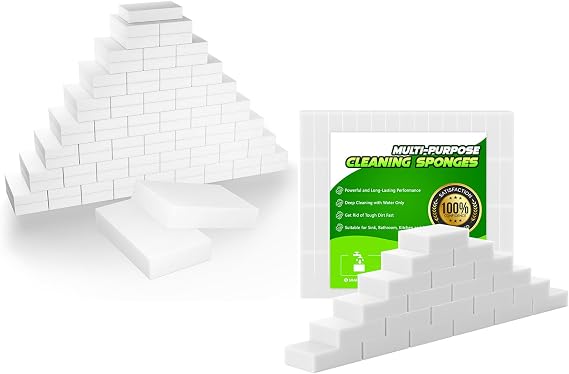 100 Pack Melamine Sponges & 28PCS Thick Melamine Foam