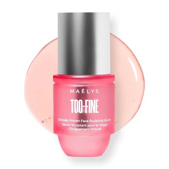 MAELYS TOO-FINE Firming Anti-Aging Face Serum - Instantly Lifted Look - Glaucine & Bacillus Ferment - Face Tightening Serum Helps Lift Look of Sagging Skin on Jawline, Cheekbones & Under Eyes (15 mL)