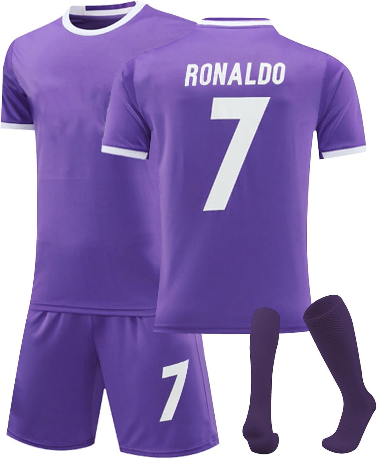 c7 football jersey home  away football jersey shorts socks for children  adults no. 7 football jersey tracksuit boys men