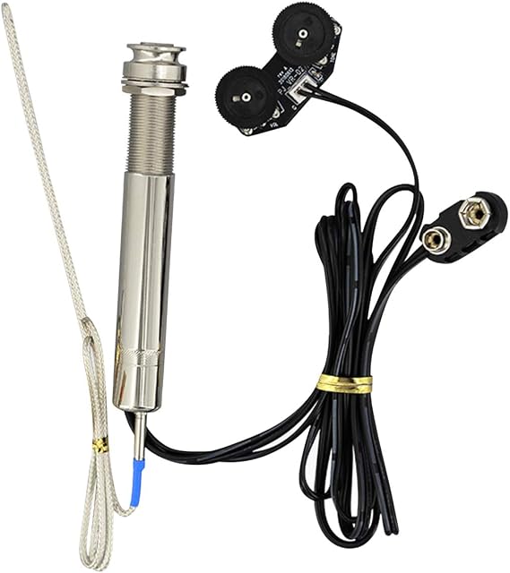 HUIOP Undersaddle Pickup, Pen Tube Style Acoustic Guitar Undersaddle Pickup Active Pickup Volume and Tone Controls with Pickup Piezo Rod Only for Acoustic Guitar