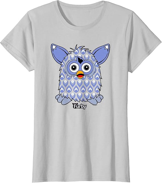 Furby Boom Classic Toy Blue Shapes Pattern Portrait T-Shirt