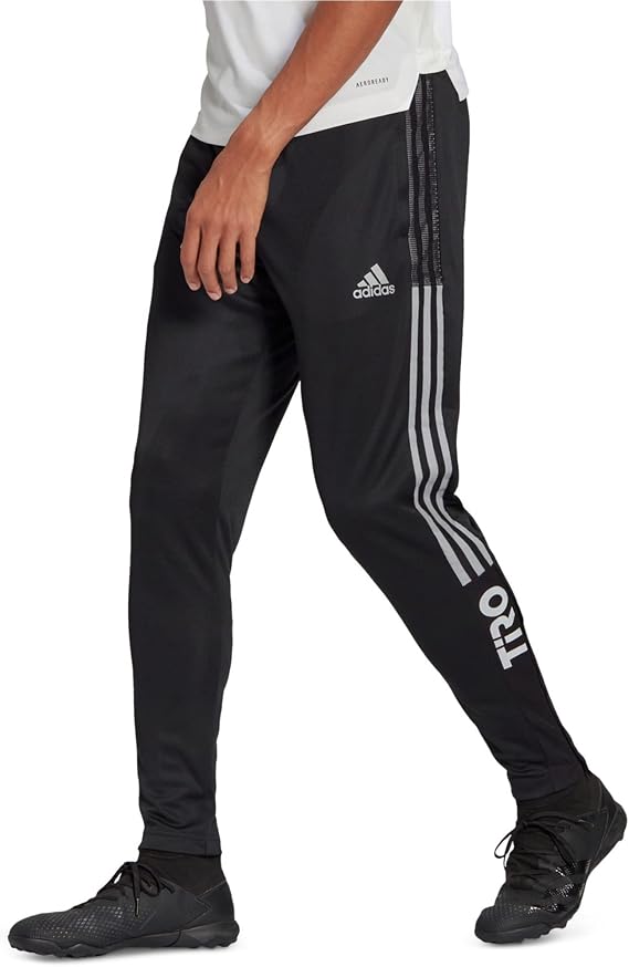 adidas Mens Tiro 21 Reflective Wording Athletic Track Pants