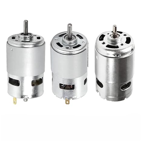 775 795 895 DC Motor 12-24V High-Speed Large Torque Motors Ball Bearing Fan Blades for DIY Model Car Small Drill Electric Motor(12V 775 6000rpm)