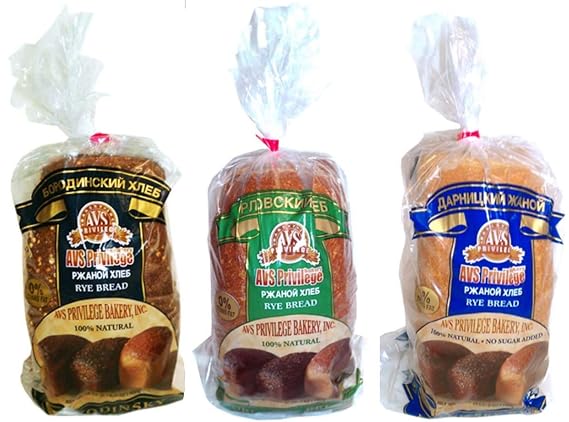 Borodinsky, Darnitsky, Orlovsky Rye Breads/Russian Bread Sampler