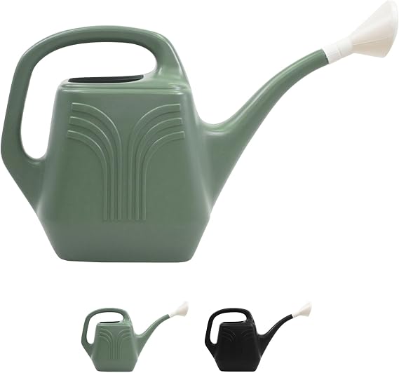 Bloem Promo Removable Nozzle Spout, Indoor/Outdoor Use Resin Watering Can, Basil Green, 2 Gallon Capacity