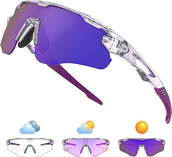 Photochromic Sunglasses for Men Women, Transition Sunglasses for Cycling