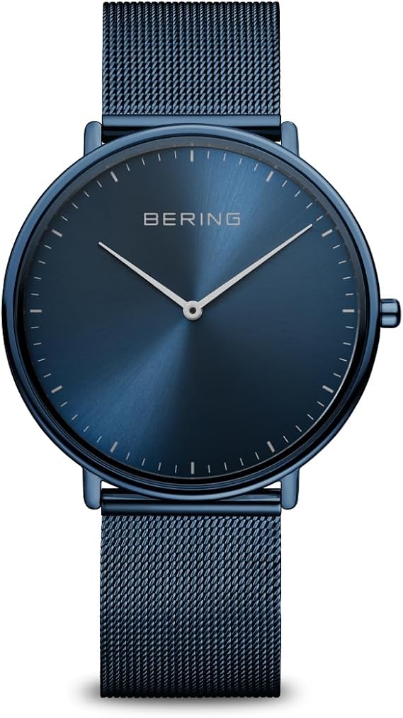 BERING Unisex Uhr Quarz Movement - Ultra Slim Collection mit Edelstahl und Saphirglas 15739-397 - Wasserdicht: 3 ATM