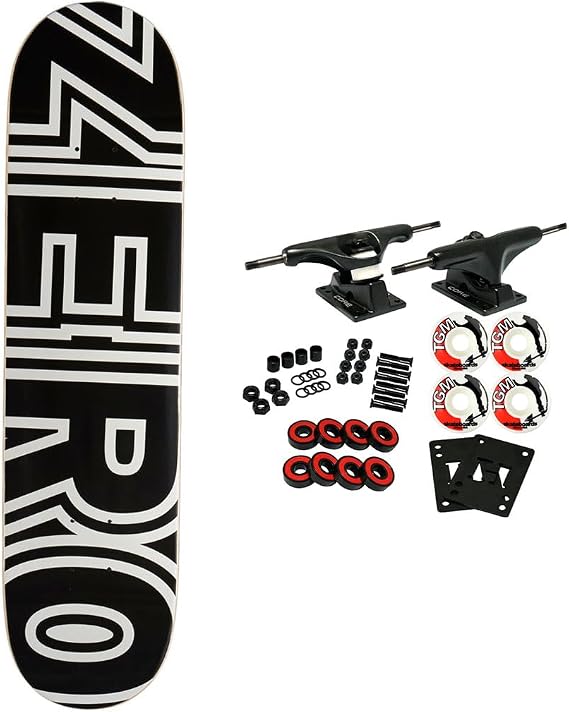 Zero Skateboard Complete Bold Black 8.25"