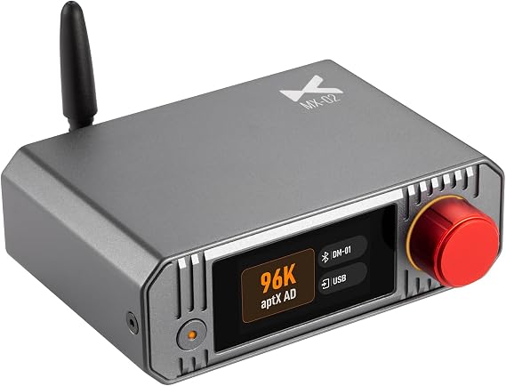 xDuoo MX-02 HD Bluetooth 5.4 Audio Transmitter - LE Audio, and aptX Lossless for Ultra-Low Latency, Bluetooth Dongle for PC/TV/CD Players/PS5, Wireless Lossless Transmitter for Speakers/Headphones
