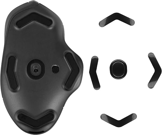 kwmobile Mouse Feet Replacement Compatible with Logitech G604 Lightspeed Computer Mouse Skates Sticker - Black