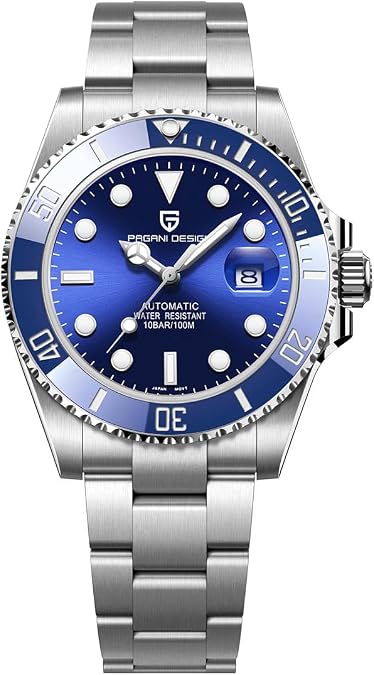 LACZ DENTON Pagani Design PD1639 Men Mechanical Wristwatch Ceramic Bezel Automatic Watch Sapphire Glass Watch for Men Waterproof 100M Sports Watches Japan NH35A Movement