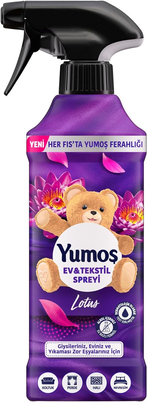 Yumoş Ev veTekstil Spreyi Lotus Yıkanması Zor Eşyalar İçin 450 ml