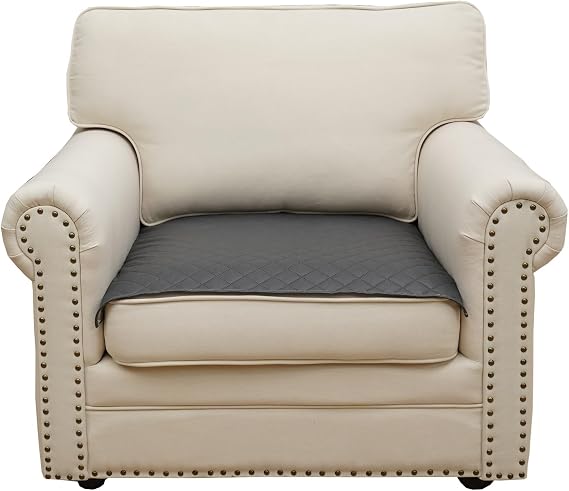 Eismodra Couch Covers for 3 Cushion Couch Sofa Armrest Chair Cover Sectional Slipcovers Washable Furniture Protector for Dogs Pet L Shaped,Dark Gray 28 x 28 inches (Only 1 Piece)
