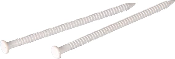 Anchor Wire Panel Nails, 1in x #16, 6oz, White Painted | Painted steel, flat head and ring shank increase hold for paneling, trim, crafts, and home improvement use