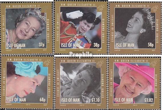 United Kingdom - Isle of Man 1751-1756 (Complete.Issue.) unmounted Mint/Never hinged ** MNH 2012 Throne Queen Elizabeth I (Stamps for Collectors) British Royal Family (Diana, Charles, Elisabeth ..)