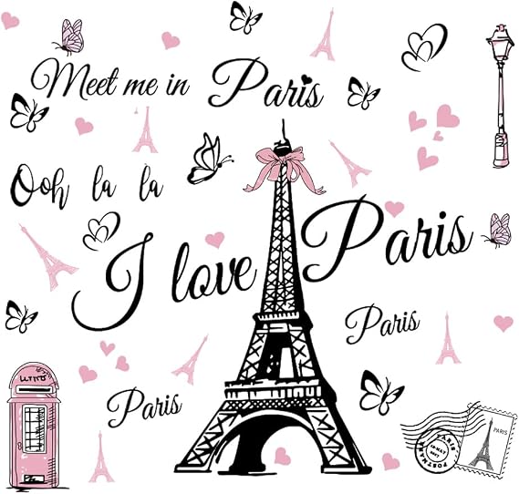 Paris Eiffel Tower Wall Stickers - Peel and Stick Decal for Bedroom, Living Room, Sofa Backdrop, TV Wall Decoration - Home Decor Art