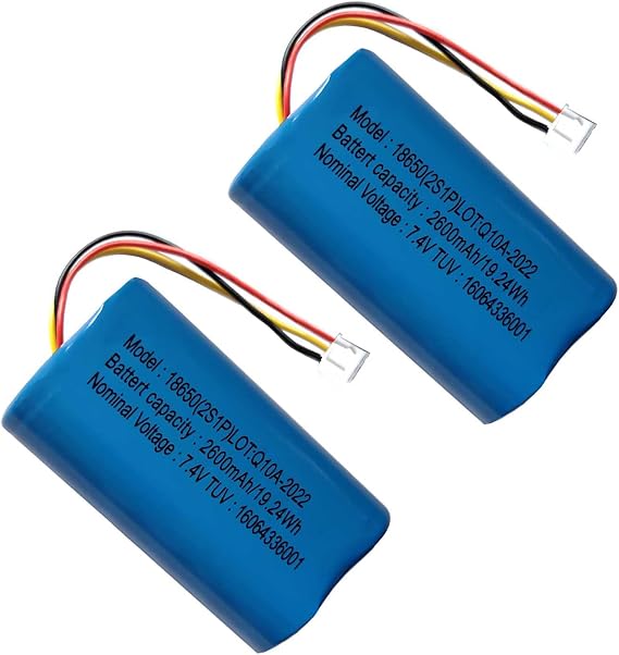AOLIKES 18650 2s1p 2600mAh 7.4v Rechargeable Lithium-ion Battery with XH2.54/3p Plug / 5C Cells, Support Fast Charging - 2Pack