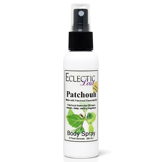 Eclectic Lady Patchouli Body Spray, 2 Oz, Double Strength, Body Mist