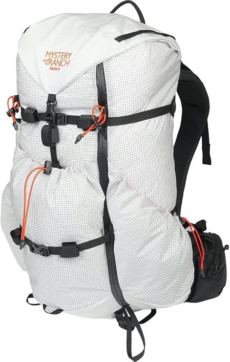 Mystery Ranch Radix 31 Backpack for Women Lightweight, Adjustable Bag with Removable Frame White/Sunset, 31L