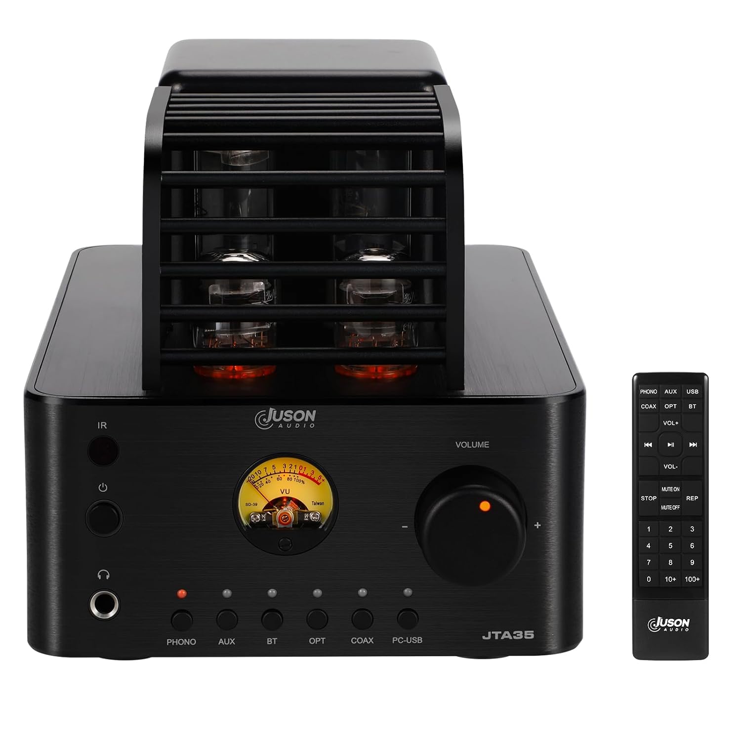 Juson Audio JTA35 70 Watt Vacuum Tube Audio Power Amplifier Hifi BT 5.0 Stereo USB DAC RCA OPT COAX Phono Input Headphone Subwoofer Output