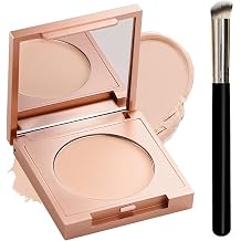 Under Eye Brightener with Brush - Dark Circles Under Eye Concealer Full Coverage - Under Eye Colour Corrector Concealer for Mature Skin,Waterproof Foundation Face Makeup Brush Kit(01 Light-Medium)