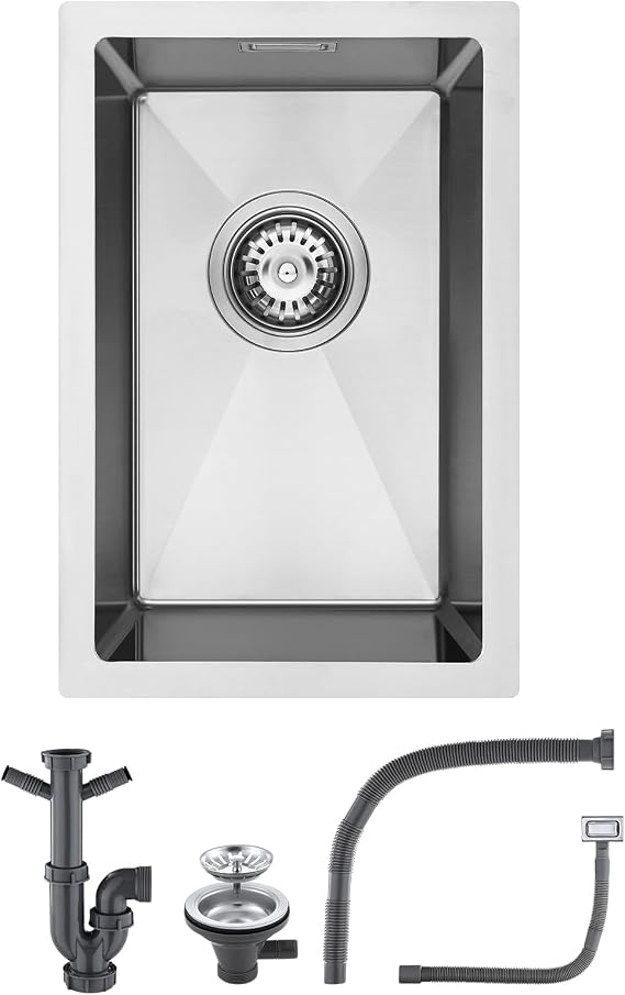 304 Stainless Steel Sink 30 x 45 cm, Small Kitchen Sink, Drain Set