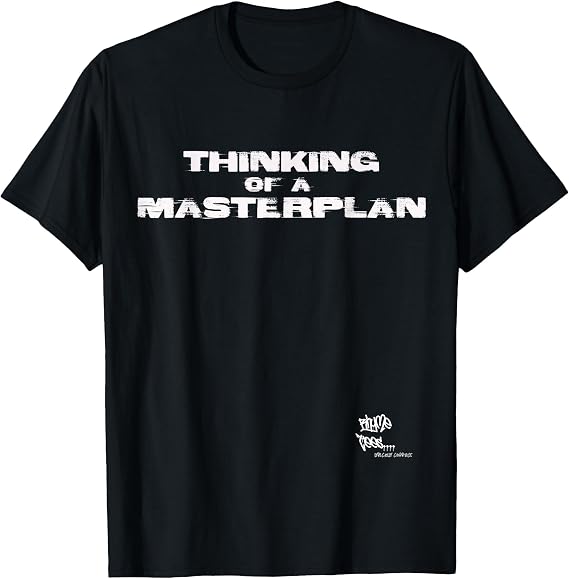 Old School Rap Hip HOP Merch Masterplan Quote 80s Lyric T-Shirt