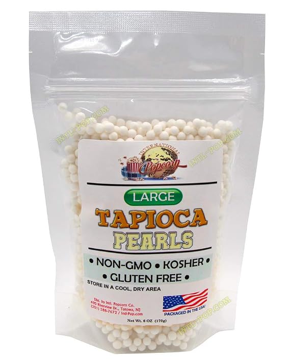 Large Pearl Tapioca 100% Tapioca 100% Natural Make Your own Tapioca Pudding/Boba Bubble Tea Vegan Kosher Sourced Sugar Free NON-GMO Gluten-free!