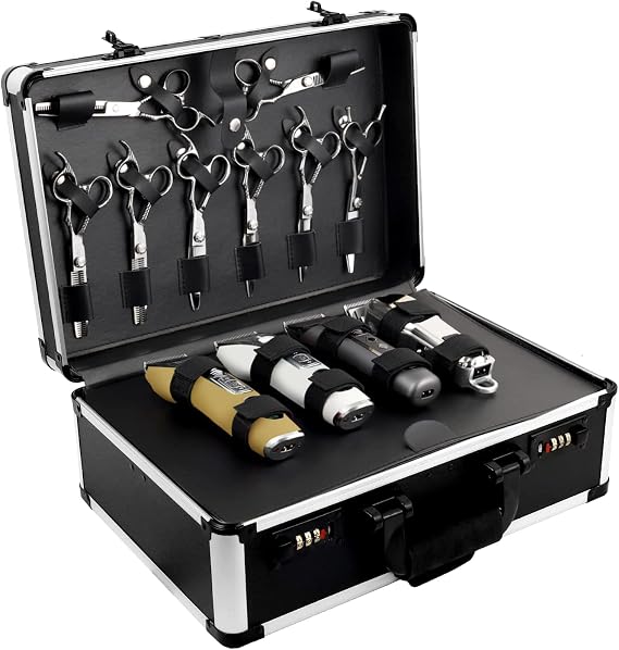 Professional Barber Supplies Case, Portable Travel Carrying Case for Hair Stylist & Pet Groomer, Multi-Space Design, Sturdy, Large-Capacity Mobile Stations