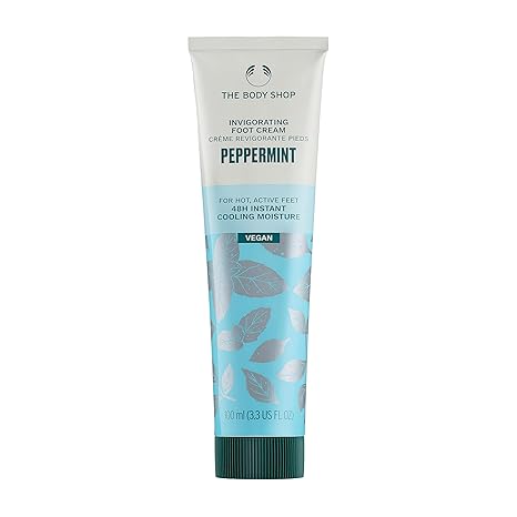The Body Shop Peppermint Invigorating Foot Cream | For Dry Feet, 3.3 oz
