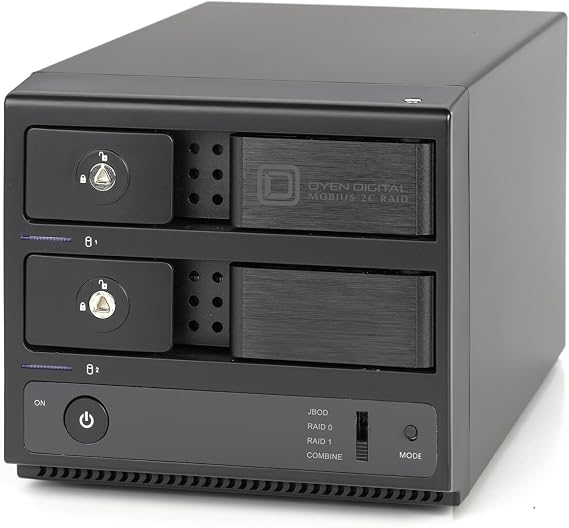 32TB Mobius 2C RAID 2-Bay USB-C Hard Drive Array